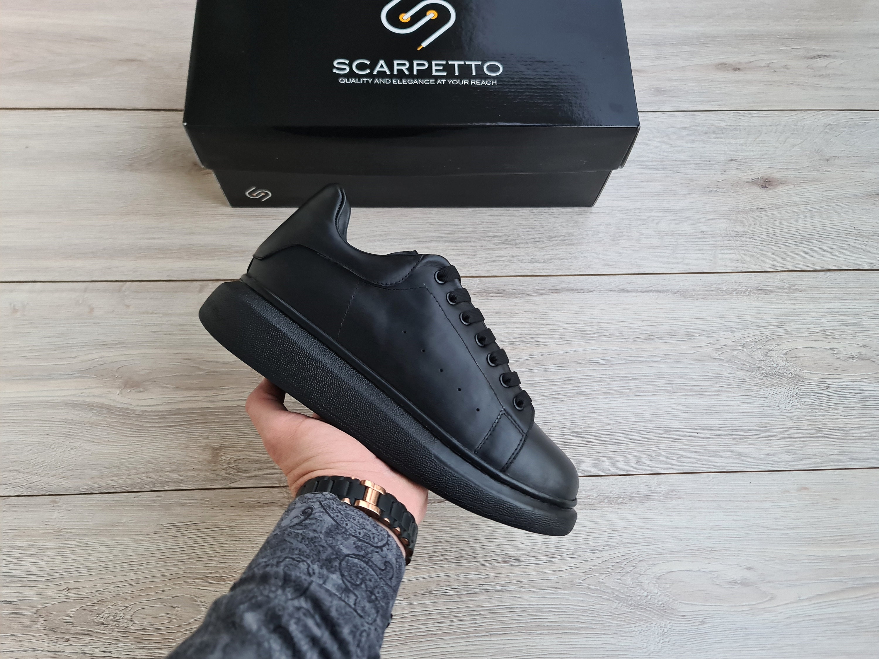 Leather Platform Sneakers