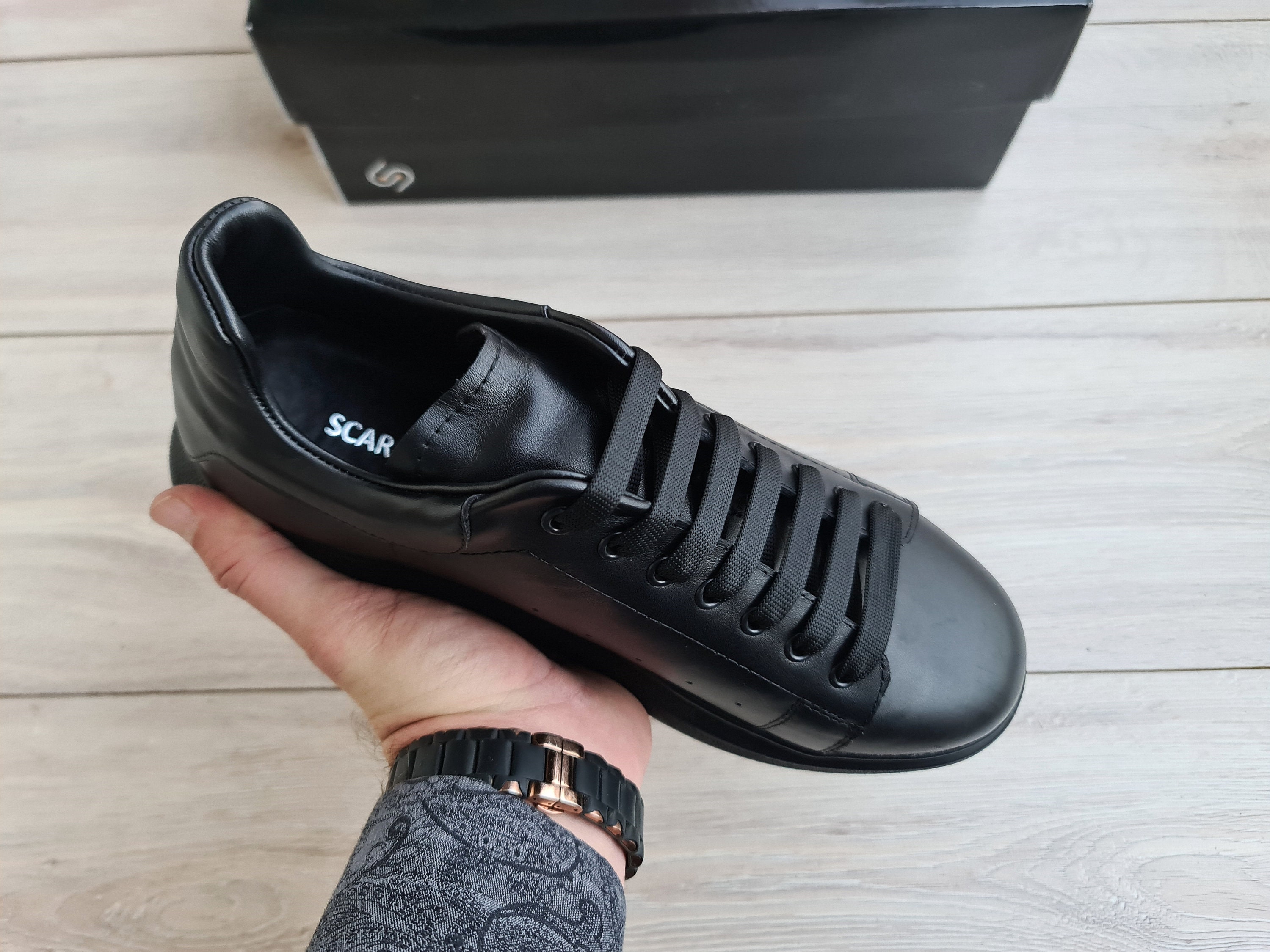 Leather Platform Sneakers main image 1