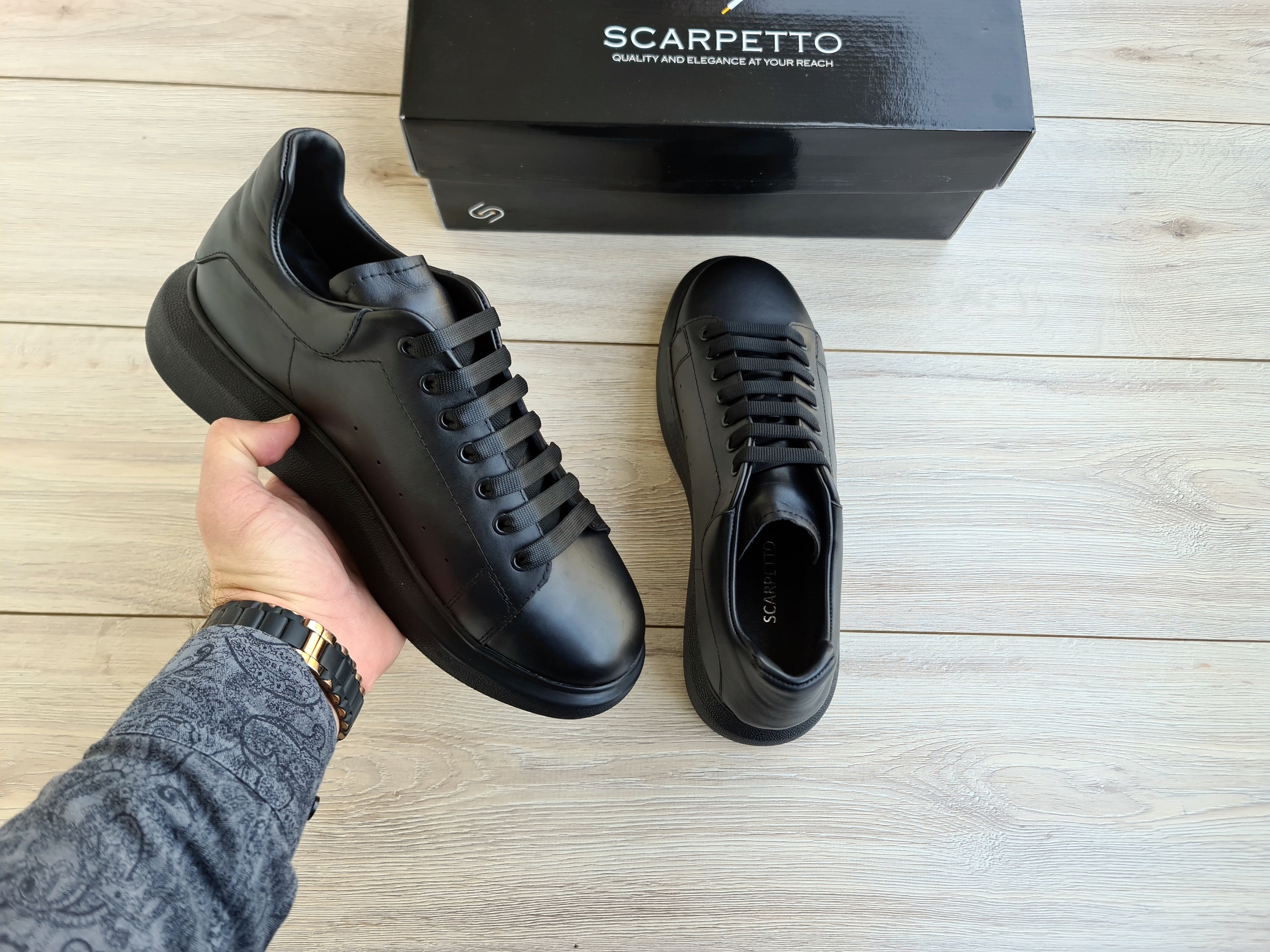 Leather Platform Sneakers main image 0