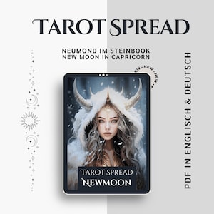 Tarotspreiding "Nieuwe Maan in Steenbok" met instructies I PDF in het Engels en Duits I Mystieke Tarotspreiding I Patroon I Astrologie I Spiritueel