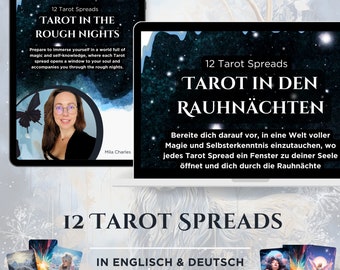 12 Tarot spreads for 12 Rauhnächte in one package I PDF in English & German I Tarot spreads I Self-love I Spirituality I