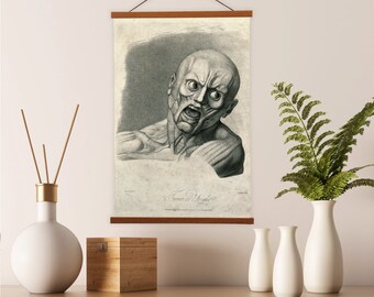 An Ã©corchÃ© face showing the muscles involved in the expressi Wellcome by Vintage Banners Fine Art Canvas Wall Print with Magnetic Hanger
