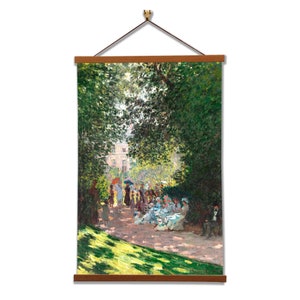The Parc Monceau (1878) by Claude Monet  Canvas Wall Print with Magnetic Hanger
