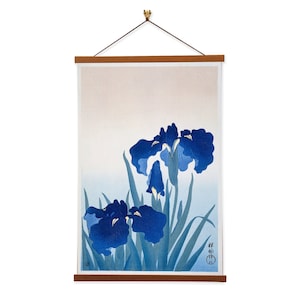 Iris flowers (1925 - 1936) by Ohara Koson by Ohara Koson botanical prints Canvas Wall Print with Magnetic Hanger Poster