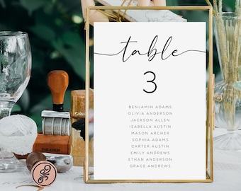 Modern Script Wedding Seating Chart Template (Digital)