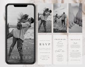 Modern Animated Wedding Video Invitation Template, RSVP, Canva (Digital)