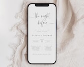 Digital Rehearsal Dinner Invite, Editable Template (1080x1920px)