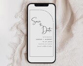 Modern Electronic Save The Date Template, Smartphone Invite (Digital)