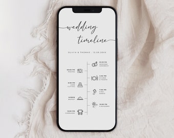 Wedding Weekend Itinerary Template, Digital Timeline (Instant Download)