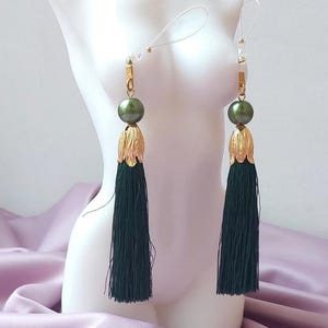 Smaragd Quaste Nippelclips, nicht Piercing Nippelohrringe, Brustschmuck, romantische Überraschung für Liebhaber, Nippelpasteten Alternative, Reif