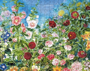 Jigsaw puzzles «Flowers by the fence. Kateryna Bilokur» 500 pieces, Ukrainian Art collection