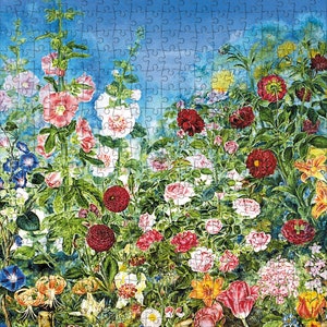 Jigsaw puzzles «Flowers by the fence. Kateryna Bilokur» 500 pieces, Ukrainian Art collection