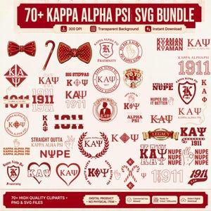Kappa Alpha Psi SVG-Bundle, Cricut-Schnittdateien für Studentenverbindungen, Design für griechische T-Shirts, Vinylaufkleber, Silhouette, Abschlussfeier, Step-Show, Bekleidungsbasteln