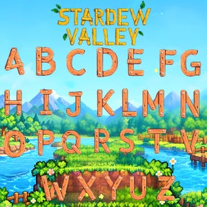 Stardew Valley-typsnitt | Farm Game-typsnitt, logotyptypsnitt I vektor I PNG-filer I TTF | Fanart (digital nedladdning)