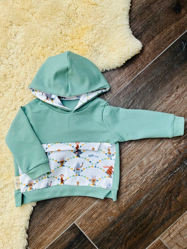 Pullover Hoodie Sweater Pullover mit Fake Tasche Geschenk Babyshower Homecoming Bild 1