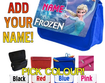 PERSONALISIERTE (Custom) Frozen Elsa Federmäppchen Tasche - Schule Kinder Weihnachtsgeschenk