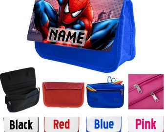 Estuche para lápices SPIDERMAN PERSONALIZADO (personalizado) - Regalo de Navidad para niños de la escuela