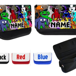 PERSONALISIERT (Custom) Regenbogen Freunde Gamer Federmäppchen Tasche - Schulkinder Weihnachtsgeschenk