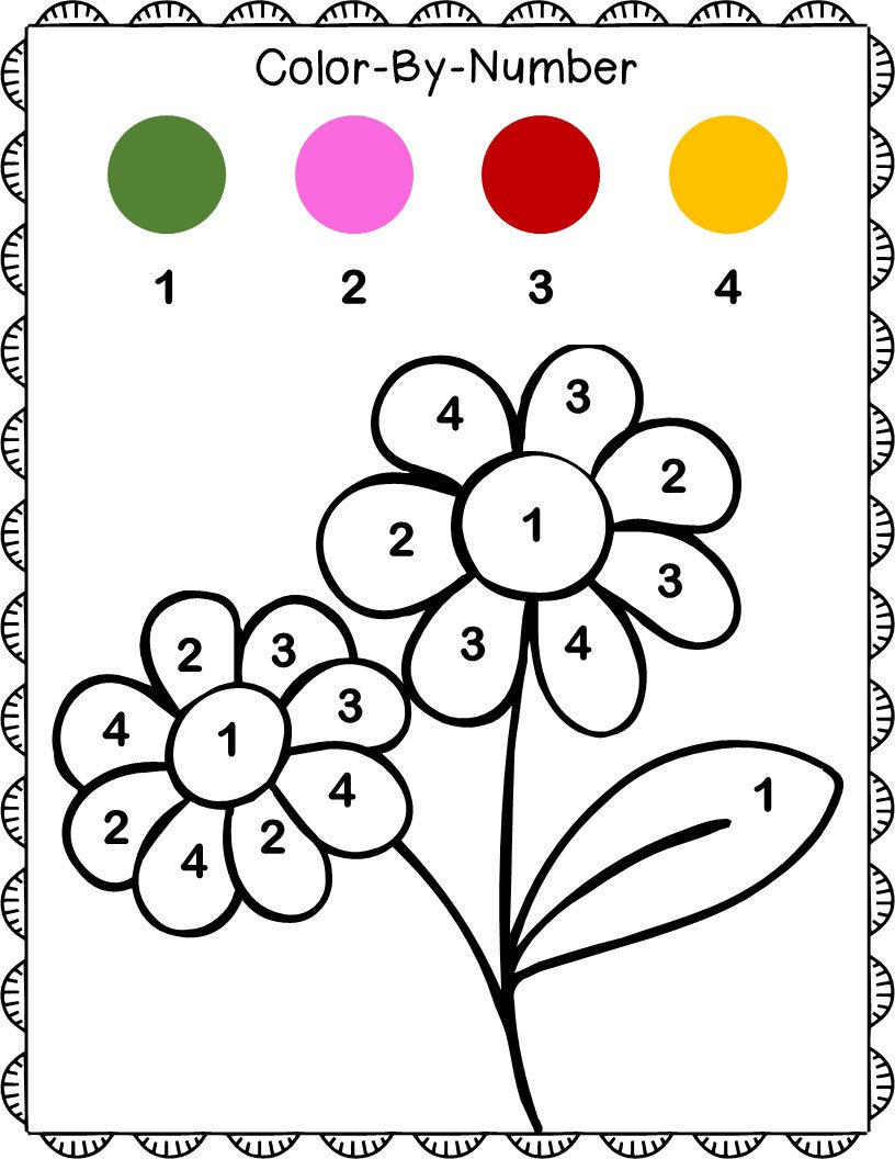 Color by Number Worksheets, Kids Artwork, Toddler Printables, Kids ...