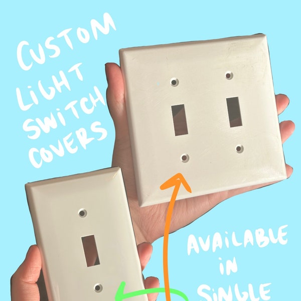 Customizable light switch covers