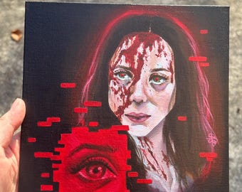 Scarlet Witch acrylic painting
