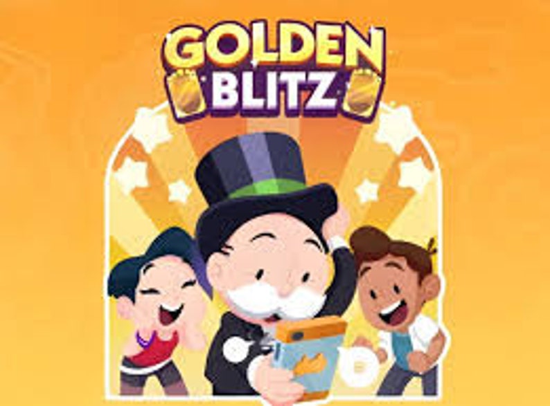 Golden Blitz Rock on 4 Star Gold Monopoly Go Stickers CHEAPEST Etsy