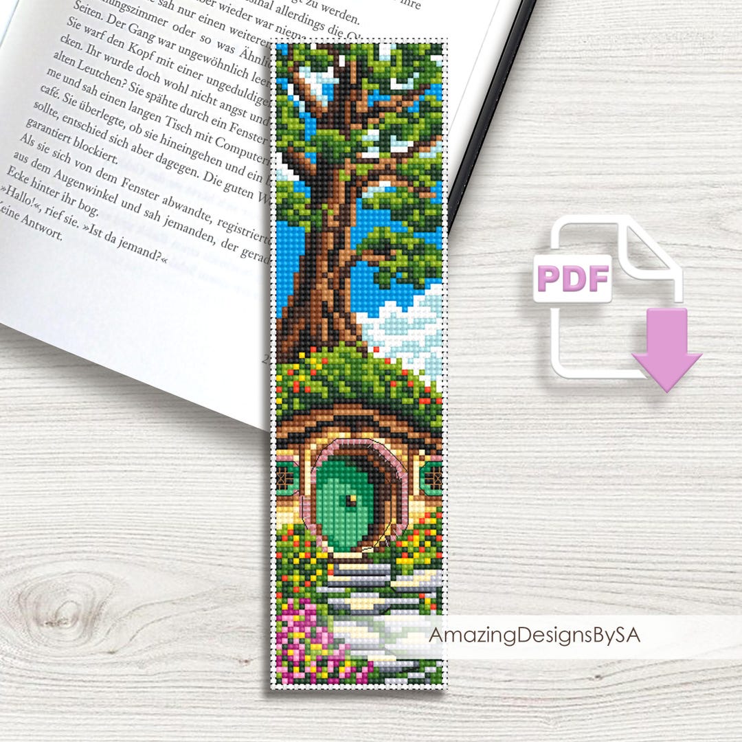 Fairy House Bookmark Cross Stitch Pattern PDF Instant Download Fairy ...