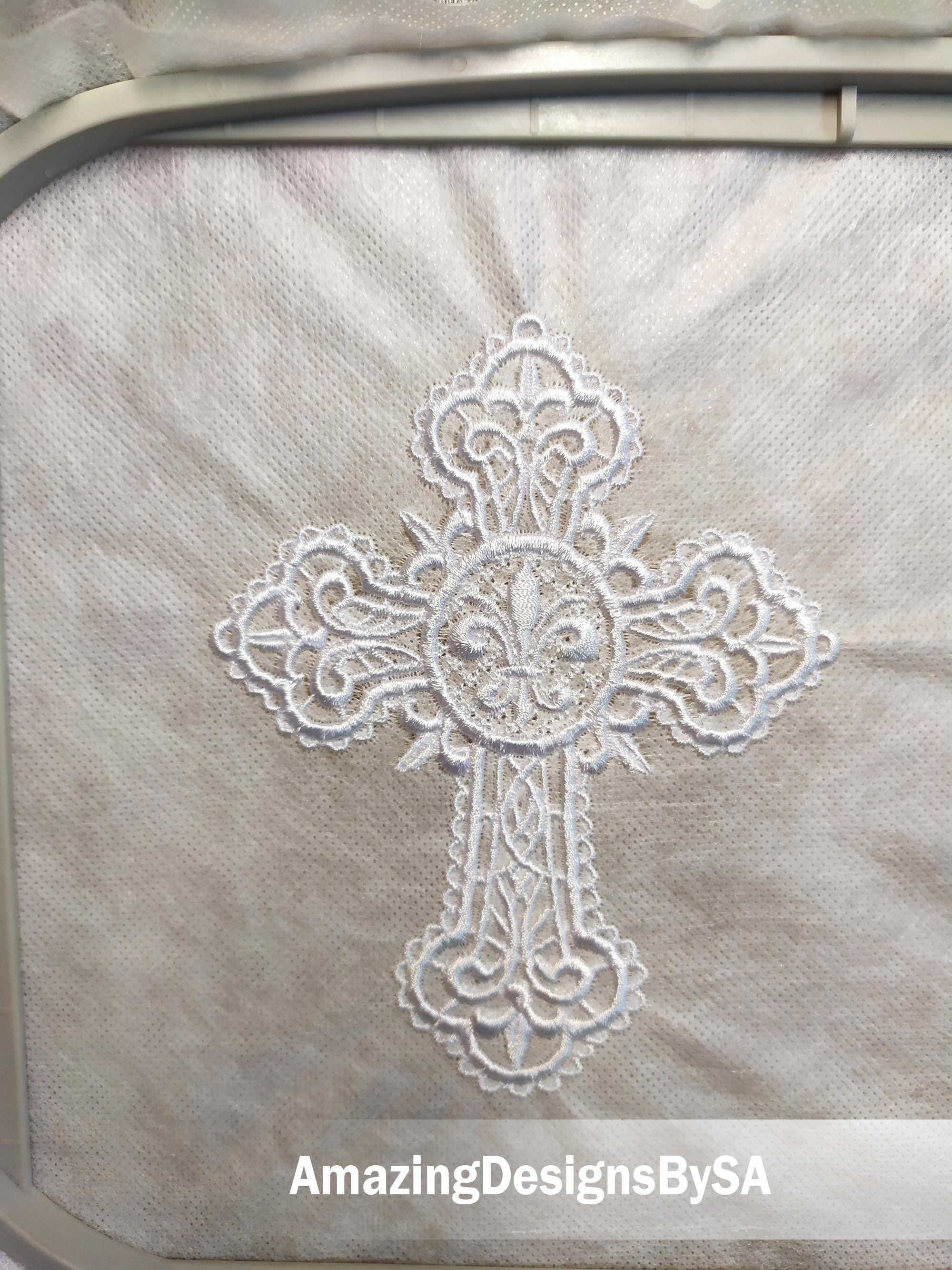 FSL Cross Machine Embroidery Design Download, Free Standing Lace ...