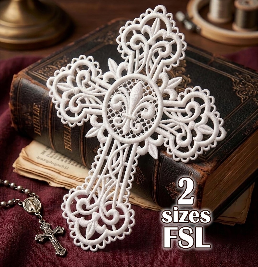 FSL Cross Machine Embroidery Design Download, Free Standing Lace ...