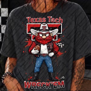 Texas tech fotbollströja png, DTF, sublimeringsdesigner, maskot-tröjor