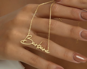 14K Gold Personalized Name Necklace, Custom Name Necklace, Gifts for Mom, Personalized Jewelry, Necklace, Name, Bridesmaid gifts, Necklace