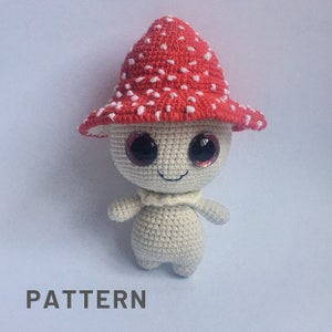 Merry Fly Agaric Halloween Decoration Crochet Pattern, PDF, amigurumi DIY, crochet mushroom I