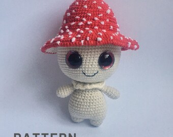 Merry Fly Agaric Halloween Decoration Crochet Pattern, PDF, amigurumi DIY, crochet mushroom I