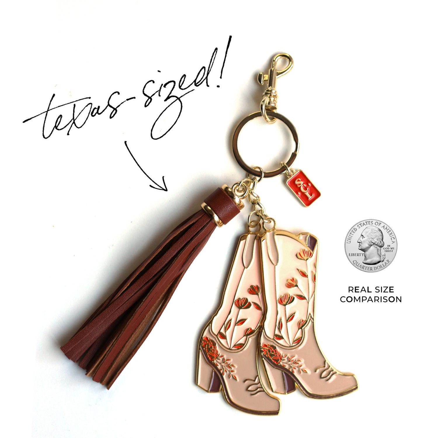 PRETYZOOM 15pcs Cowboy Portachiavi Rosa Cowgirl Orecchini