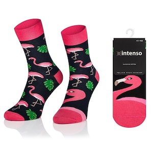 Flamingo Bird Flamingos Men Socks, Funny Socks, Cozy Socks, Men Socks, Crazy Socks, Colorful Socks,Gift Idea, Perfect Gift, Mismatched Socks