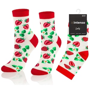 Juicy Fruits Strawberry Pineapple Watermelon Peach Women Socks Variants, Funny Socks, Colorful Socks,Gift Idea,Perfect Gift,Mismatched Socks