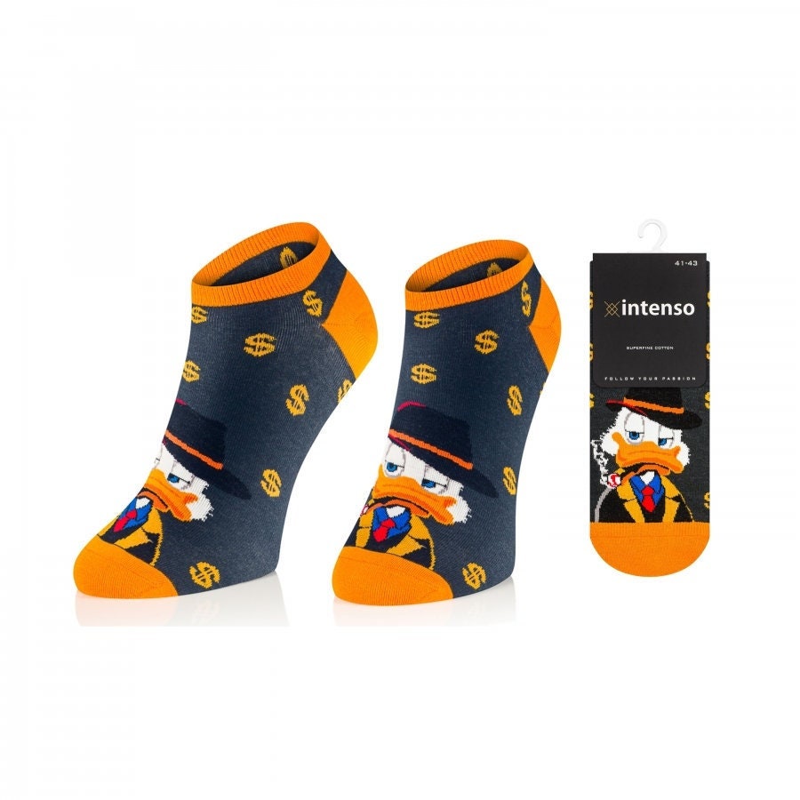 Scrooge Duck Uncle Wealthy Men Socks, Unisex Socks, Funny Socks, Socks, Men Socks, Colorful Socks, Gift Idea, Perfect Gift, Mismatched Socks