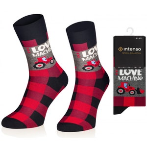 Love Machine Men Socks, Funny Socks, Cozy Socks, Men Socks, Crazy Socks, Colorful Socks, Gift Idea, Perfect Gift, Mismatched Socks
