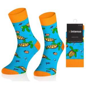 Turtle Seaworld Men Socks, Funny Socks, Cozy Socks, Men Socks, Crazy Socks, Colorful Socks, Gift Idea, Perfect Gift, Mismatched Socks