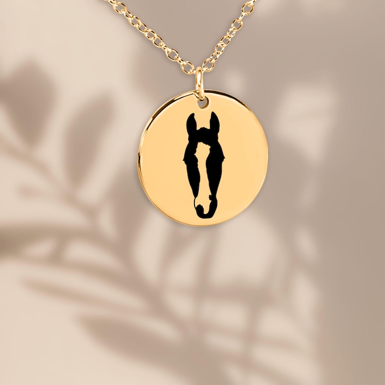 Collar de caballo personalizado – Colgante de caballo grabado con foto – Joyería ecuestre personalizada – Regalo conmemorativo de caballo – Collar de chica con caballo imagen 6