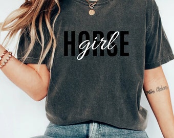 Horse Girl Shirt on Comfort Colors , Horse Girl Tee, Horse Lover Tee, Girls Horse Shirt Horse Owner Gift, Horseback Rider