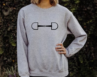 Embroidered Horse Bit Sweatshirt, Equestrian Horse Bit Hoodie, Horse Girl Shirt, Horse Girl Sweatshirt, Gift for Horse Lovers