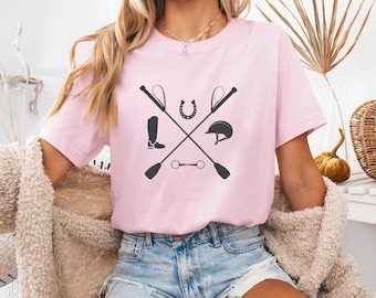 English Equestrian Essentials T-Shirt, Horse Riding Tee, Unisex Equestrian Shirt, Equestrian Gift, Horse Lover Top, Equestrian Clothing