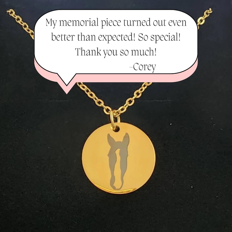 Collar de caballo personalizado – Colgante de caballo grabado con foto – Joyería ecuestre personalizada – Regalo conmemorativo de caballo – Collar de chica con caballo imagen 7