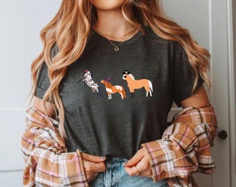 Halloween Horse Shirt, Cute Ghost Horse Shirt, Spooky Horse Shirt, Horse Lover Gift, Western Halloween, Cowgirl Horse Shirt
