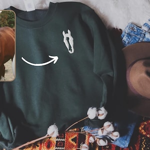 Custom Embroidered Horse Hoodie, Personalized Horse Hoodie, Custom Horse Sweatshirt, Horse Mom Gift