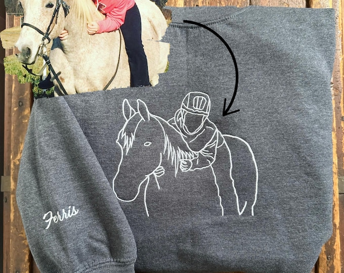 Photographic Horse Wool Jaquard Sweatshirt
