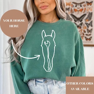 Custom Horse Sweatshirt, Personalized Horse Sweatshirt, Custom Horse Shirt, Mothers Day Gift for Horse Rider