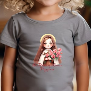 Toddler St. Thérèse of Lisieux Shirt, Traditional Catholic, St Thérèse of Lisieux, Saint Thérèse of Lisieux, Little Flower St. Therese
