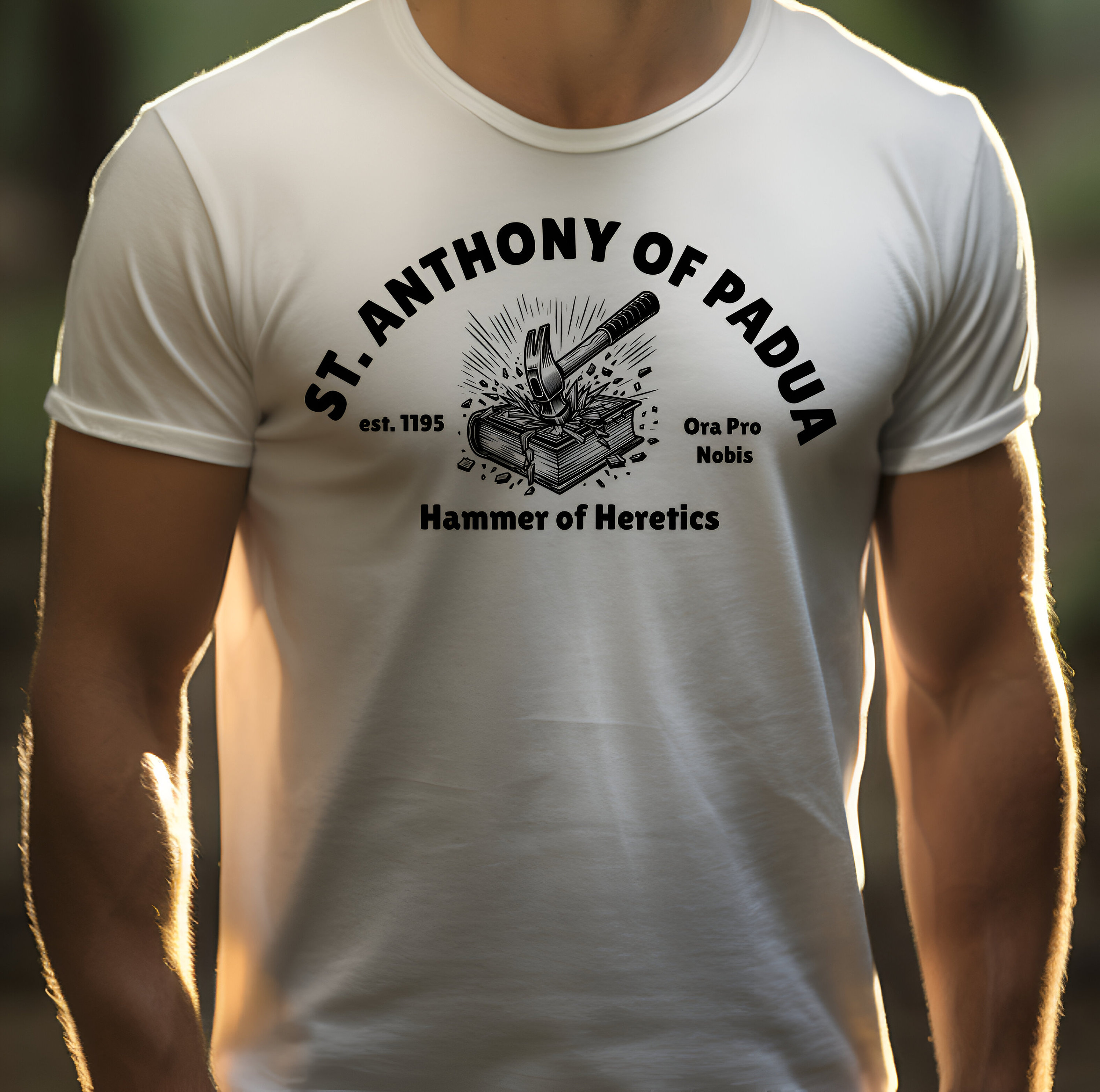 Camiseta de San Antonio de Padua Martillo de herejes Camiseta catolica tradicional para adultos Misa en latin San Antonio Ropa catolica Etsy Espana